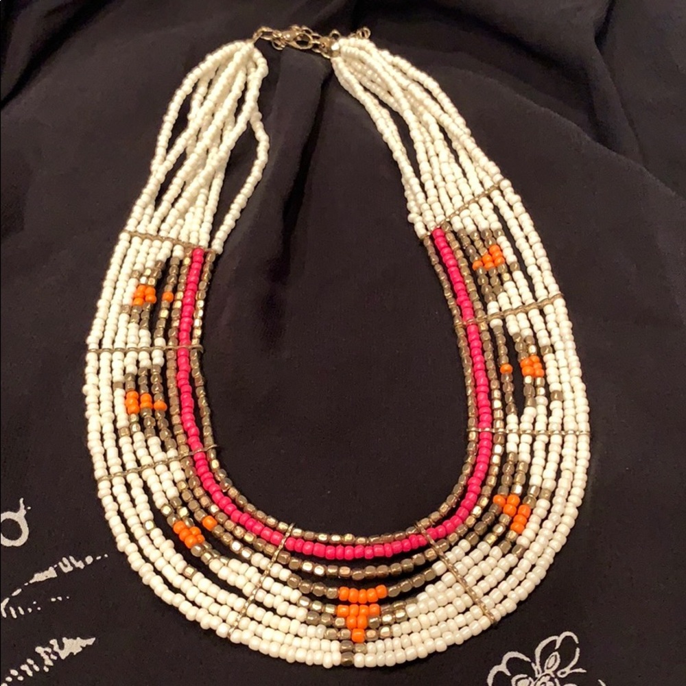 INDIAN TYPE BEADED JEWELRY 18 inches Curve beads